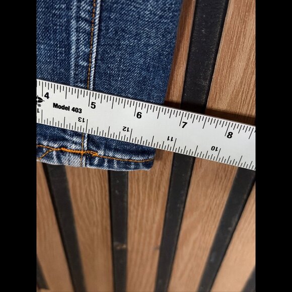 Nudie Jeans 33 x 32 Mens Blue Grim Tim Button Fly Crushed Denim 5 Pocket - Picture 6 of 11